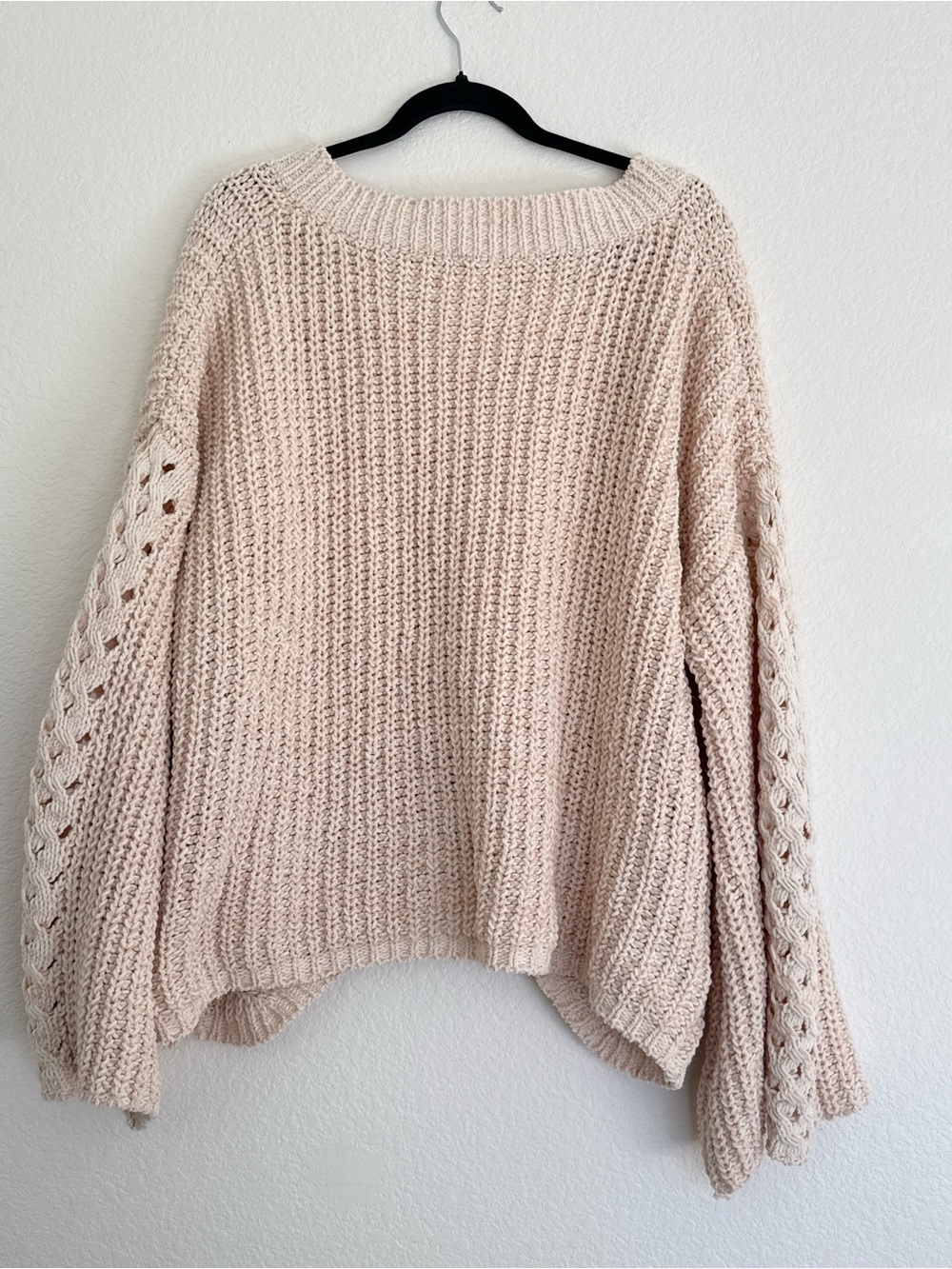 Anthropologie POL Cream Knit Sweater Size Large - Picture 4 of 9